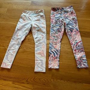 Two Pair Old Navy Girls Active Leggings